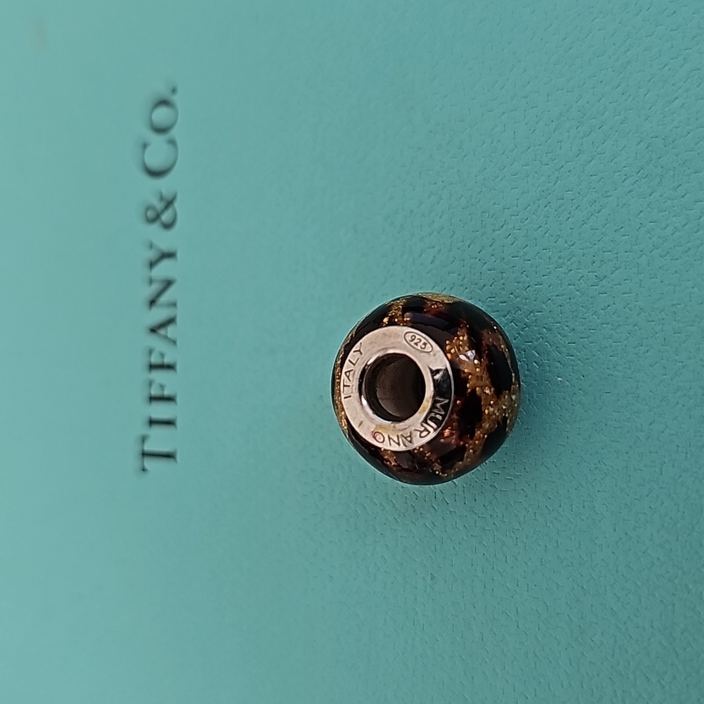 Murano glass and Sterling Silver bead